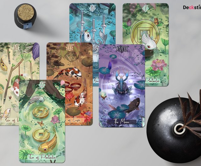 【正規品タロットカード】限定1点✨激レア品！トルコインディーズ✨パープルタロット 錦鯉タロット：パープルエディション 78枚 - ショップ Deckstiny