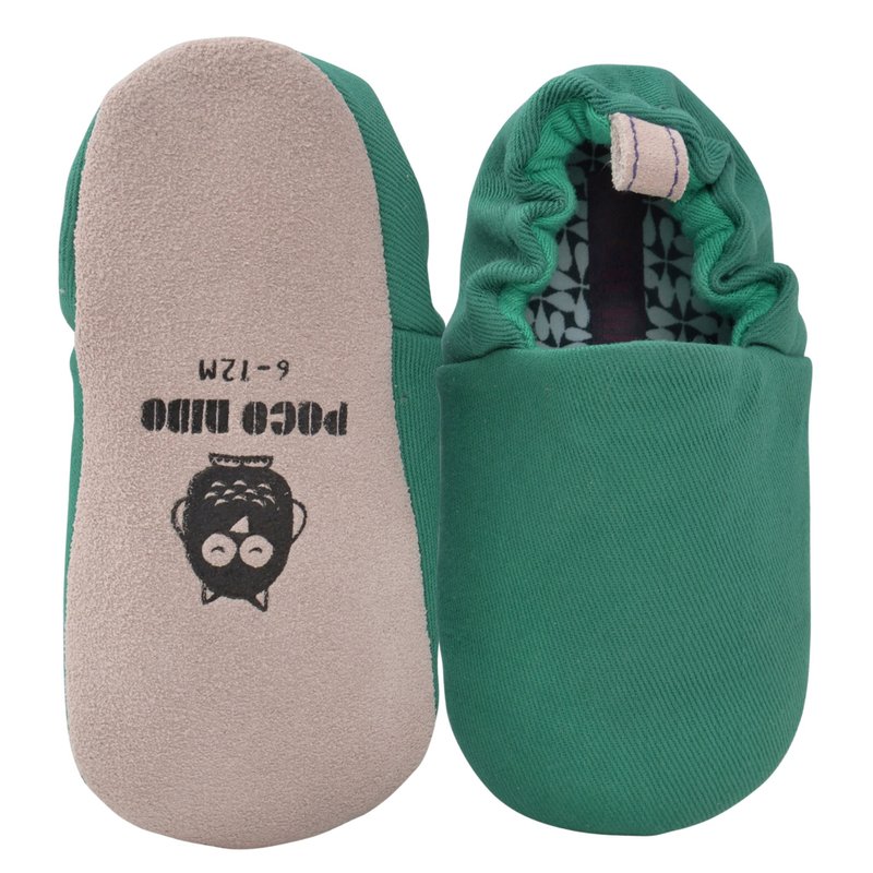 Poco Nido (英國) 嬰兒 BB鞋 學行/學步鞋仔 -  淨色 翡翠綠 - 嬰兒鞋/學步鞋 - 棉．麻 