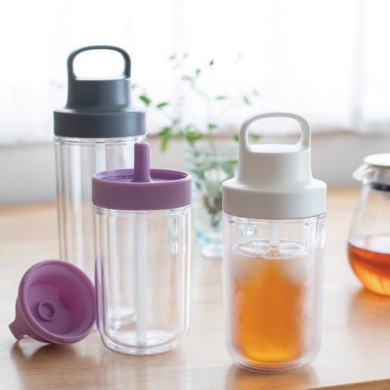 PINKOI限定【超值組合】KINTO 雙層隨手瓶組 / 360ml+480ml - 水壺/水瓶 - 樹脂 多色