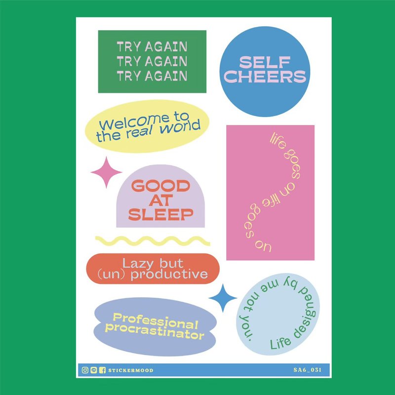 Cool words Sticker - 貼紙 - 其他材質 多色