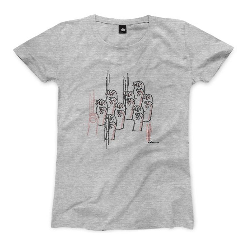 Scratched - Deep Heather Grey - Women's T-Shirt - Women's T-Shirts - Cotton & Hemp 