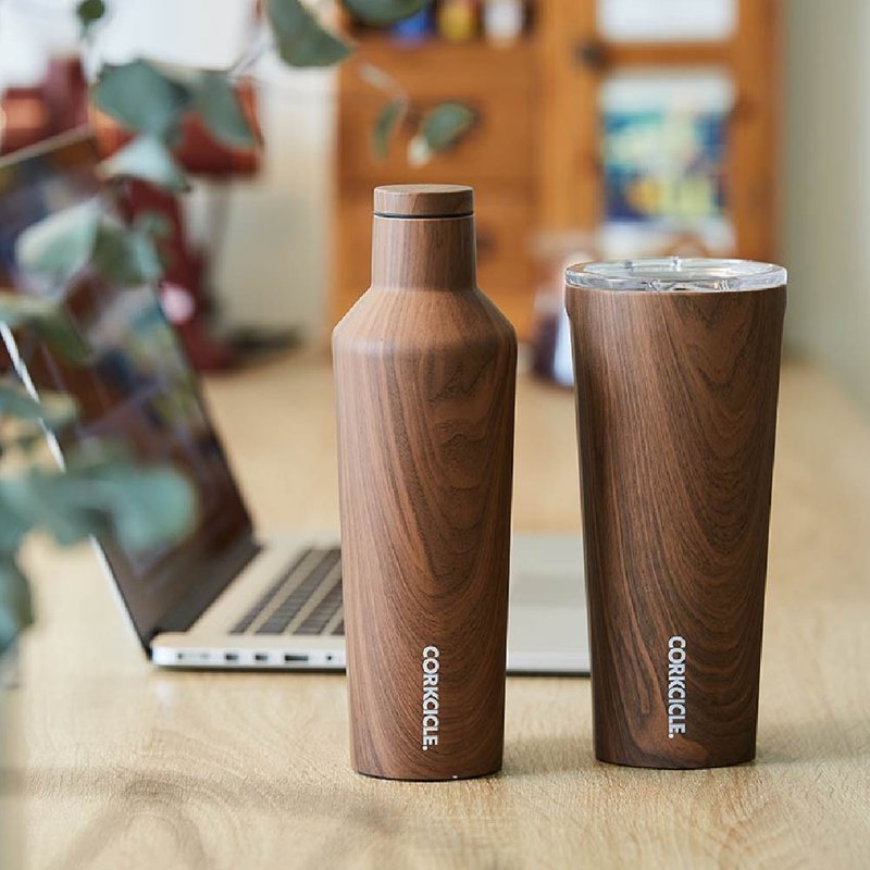 【熱銷補貨】CORKCICLE 三層真空寬口杯 700ML-胡桃木 - 保溫瓶/保溫杯 - 不鏽鋼 