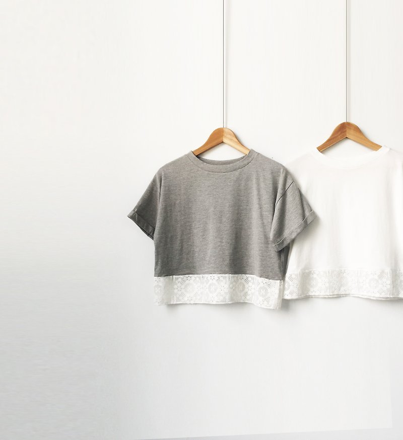 Carving gray/white t-shirt - Women's T-Shirts - Cotton & Hemp 