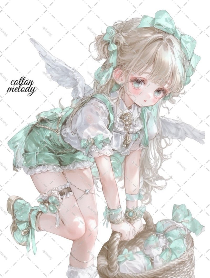 original sticker no.6651 人物ステッカー オリジナルステッカー 人物ステッカー 女の子ステッカー オリジナル人物ステッカー - 貼紙 - 紙 