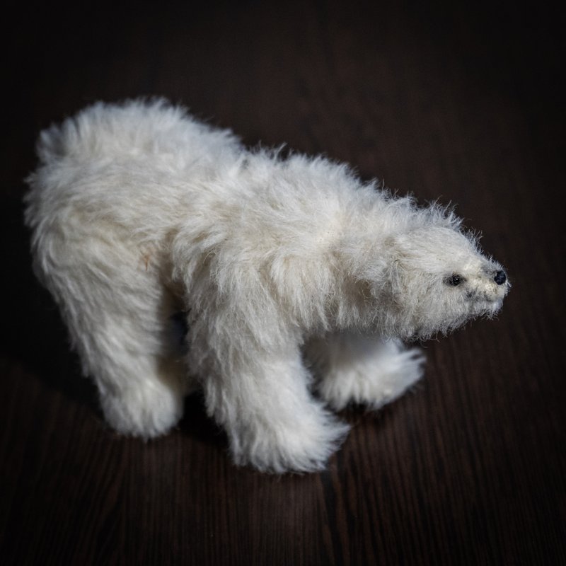 Stuffed Teddy Bear  - Realistic Mohair Polar Teddy Bear - 公仔/玩偶 - 其他材質 白色