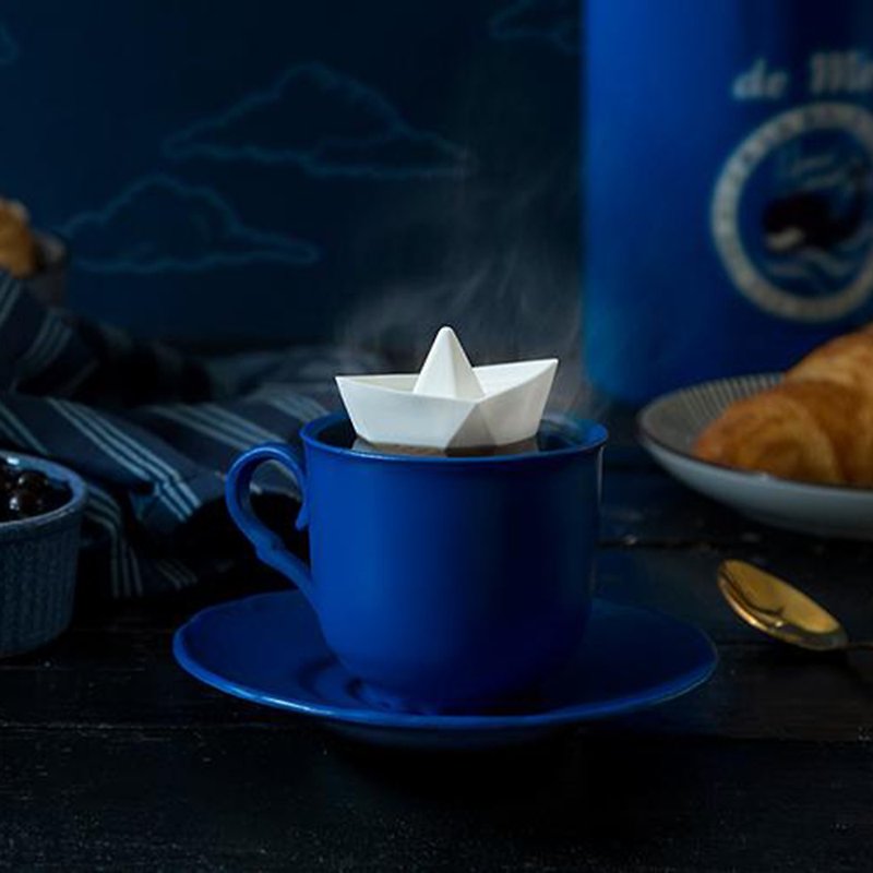 OTOTO origami boat-tea maker - ถ้วย - ซิลิคอน ขาว