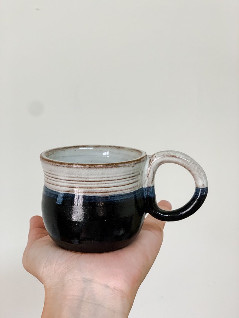 黑白黑白咖啡杯 - 咖啡杯/馬克杯 - 陶 
