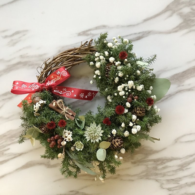 璎珞 Manor*WR00*Wreath / Everlasting Flower Dry Flower / Christmas Wreath / Exchange Gift / Christmas - Dried Flowers & Bouquets - Plants & Flowers 