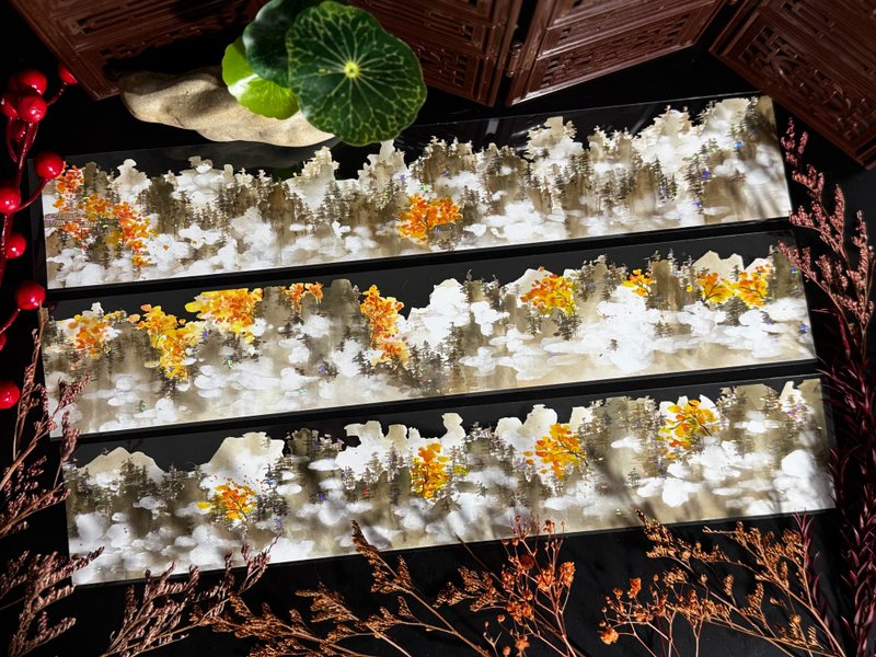 云雨巫山 PET 紙膠帶 白墨貝殼光 10米卷 - 紙膠帶/和紙/PET - 塑膠 多色