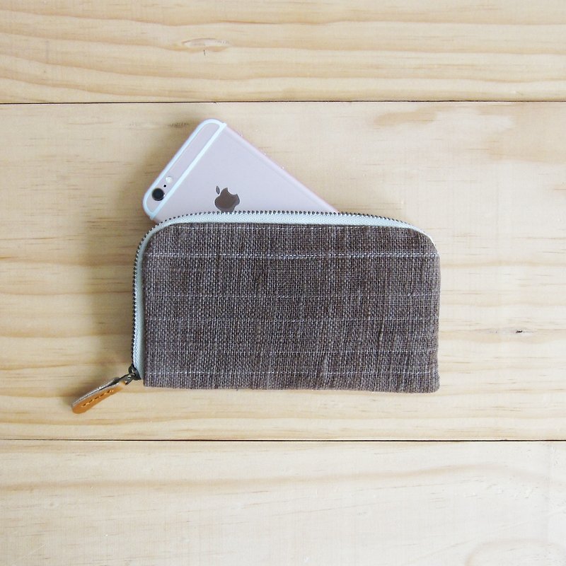 Brown Mobile phone Bags for I-Phone 7 - Other - Cotton & Hemp Brown