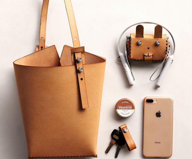 Leather Mini Tote Bag | leather tote purse made in USA – KMM