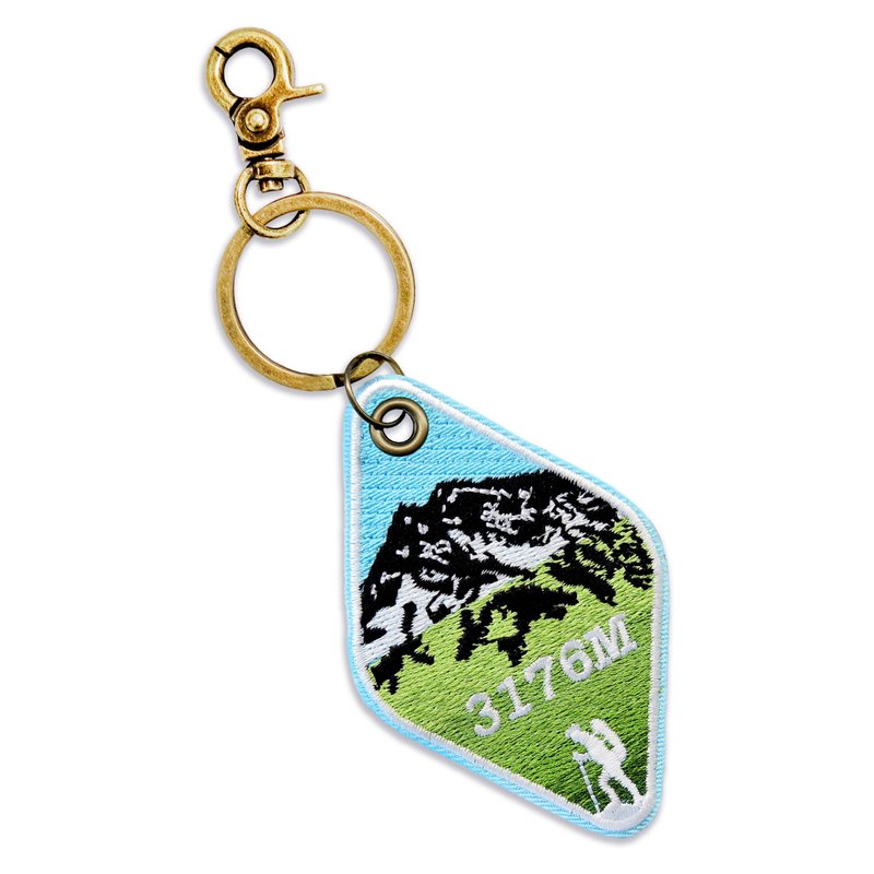 Taiwan's Hundred Peaks Embroidered Keychain - Mt. Guanshanling - พวงกุญแจ - งานปัก 