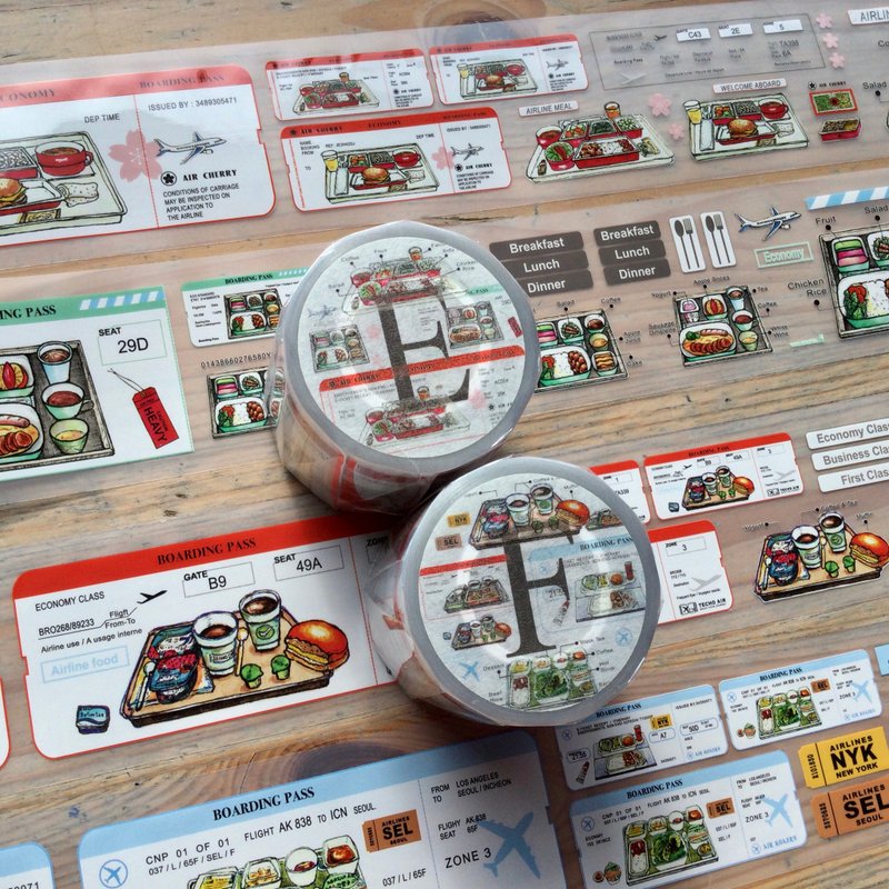 Airline meal E+F  Special set - Washi Tape - Plastic 