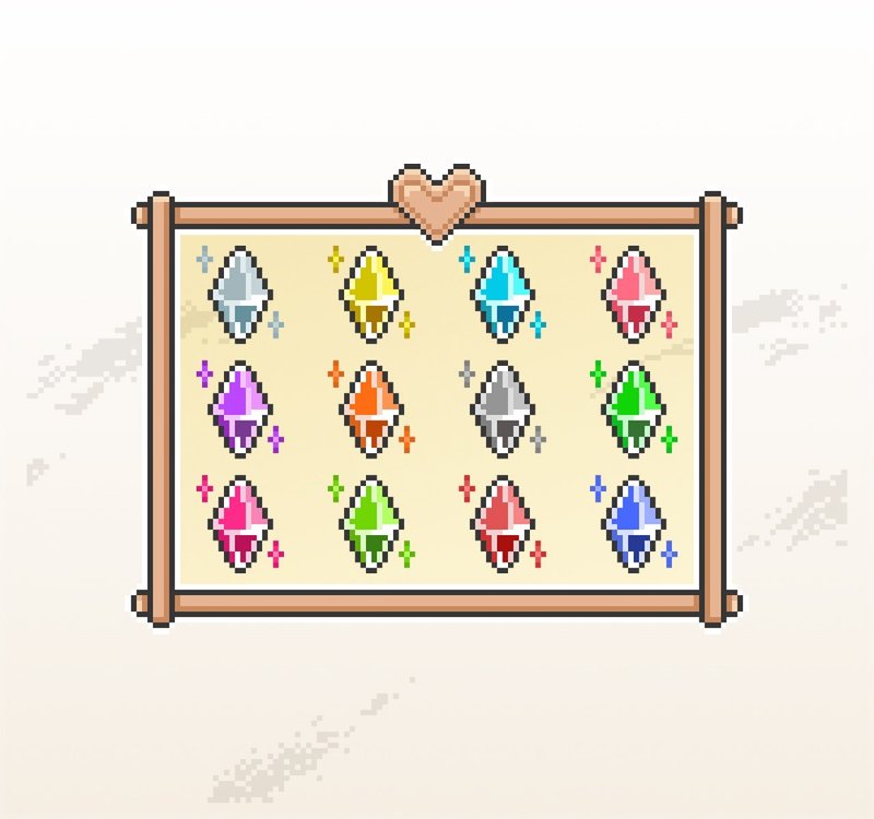 Twitch小奇點及訂閱者徽章/忠誠徽章套圖/像素風/閃亮七彩寶石 - Logo 設計/圖案設計 - 其他材質 