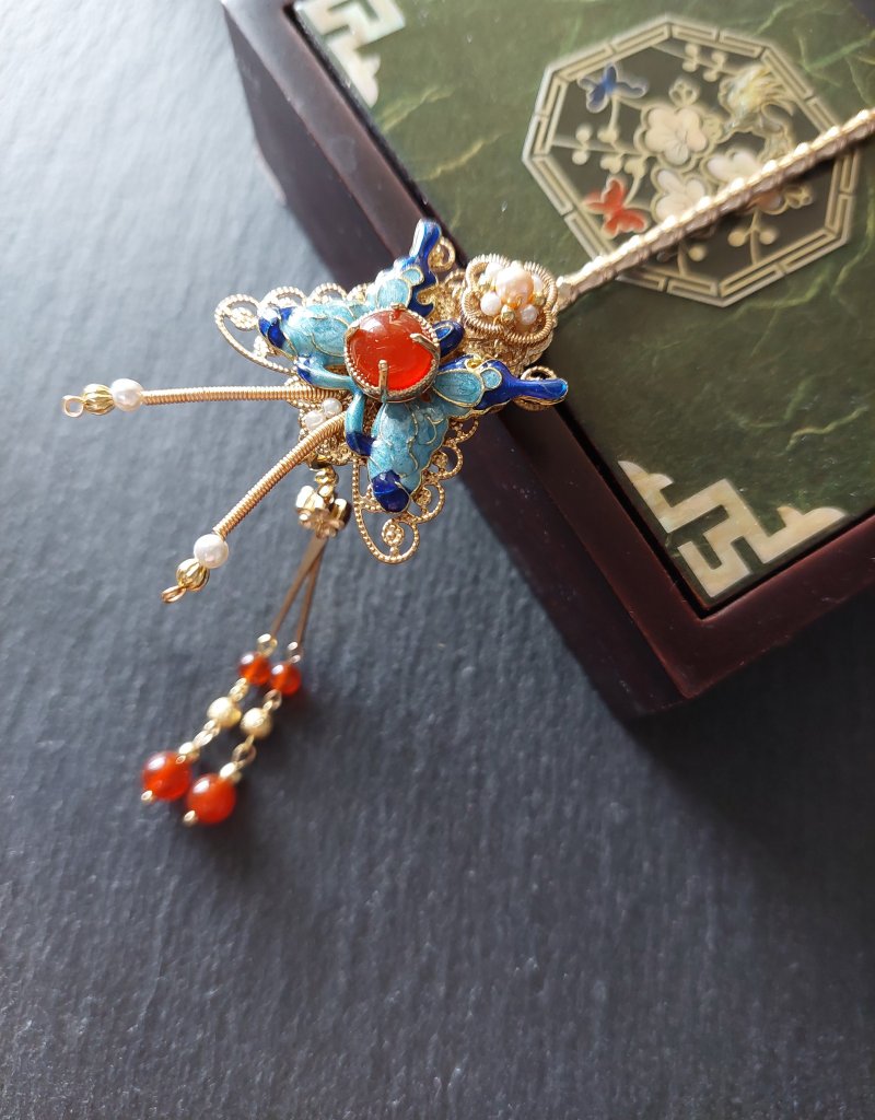 攏雲閣－步步擷華　　古典風格髮簪步搖飾品 - 髮夾/髮圈 - 銅/黃銅 