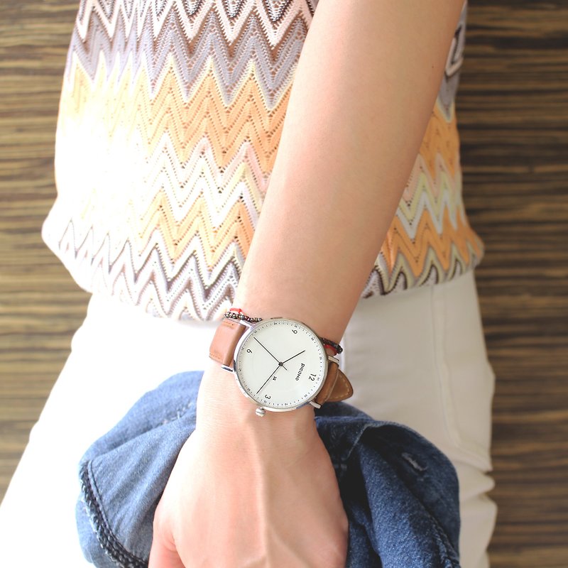 【PICONO】VINYL系列 輕薄真皮錶帶手錶 / VL-6601 - 男錶/中性錶 - 不鏽鋼 