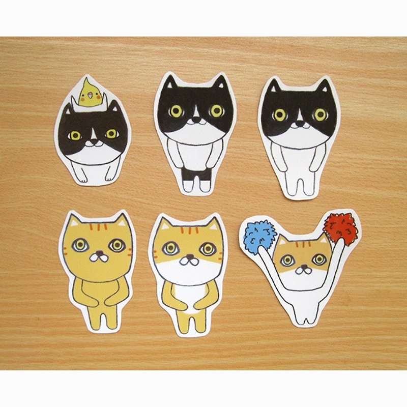 Orange cat waterproof sticker - Stickers - Paper 