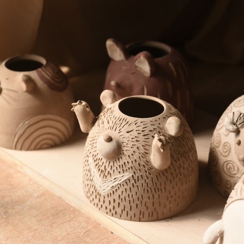 相談可　ハンドメイド　陶芸　花瓶　ランプシェード　雑貨　インテリア 体験・アクティビティ】動物ランプシェード手作り陶芸講座 親子
