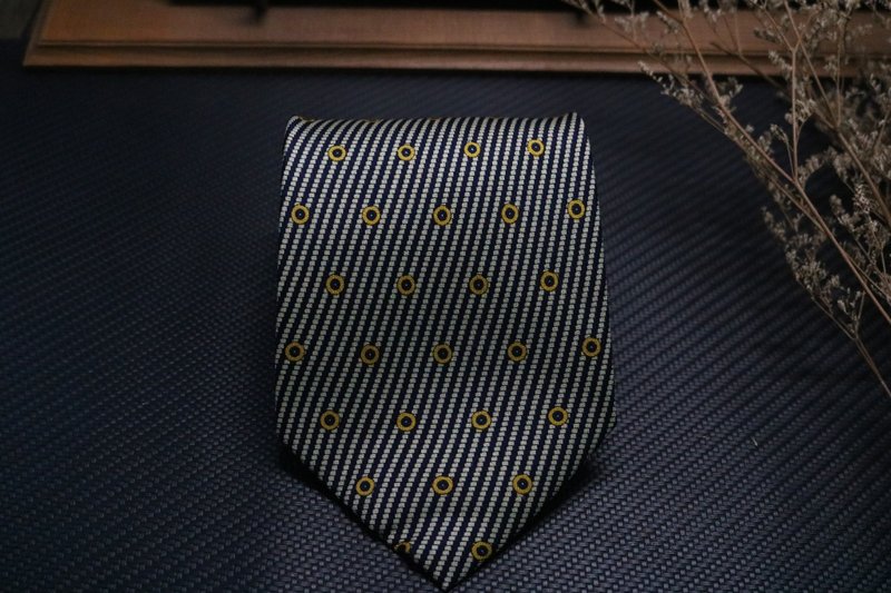 線與圈復古真絲領帶商務紳士necktie - 領帶/領帶夾 - 絲．絹 多色