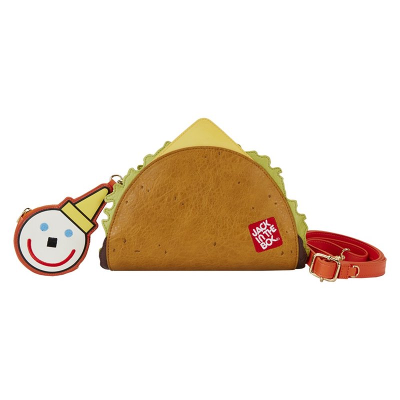 LOUNGEFLY-JACK IN THE BOX Taco Side Backpack - กระเป๋าแมสเซนเจอร์ - หนังเทียม สีนำ้ตาล