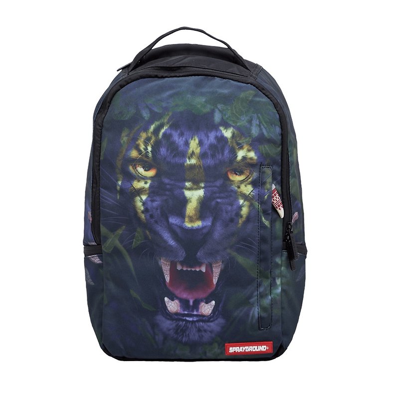 [SPRAYGROUND] DLX series Tribal Leopard tribal panther trend backpack - กระเป๋าเป้สะพายหลัง - วัสดุอื่นๆ สีดำ