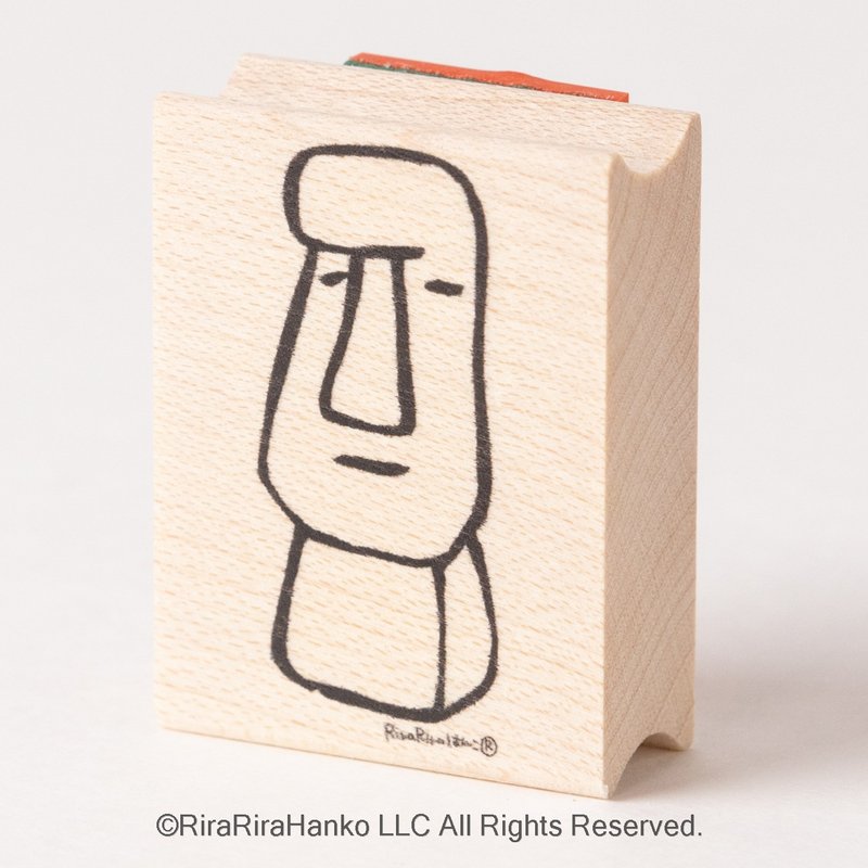 Moai*Rubber Stamp*R028 - Stamps & Stamp Pads - Wood 