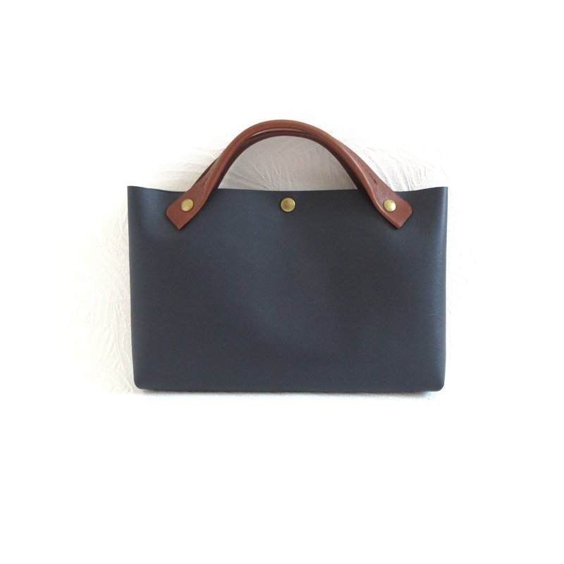 深受好評・實用可愛迷你尺寸・牛皮・包中包・海軍藍・082 - 手袋/手提包 - 真皮 藍色