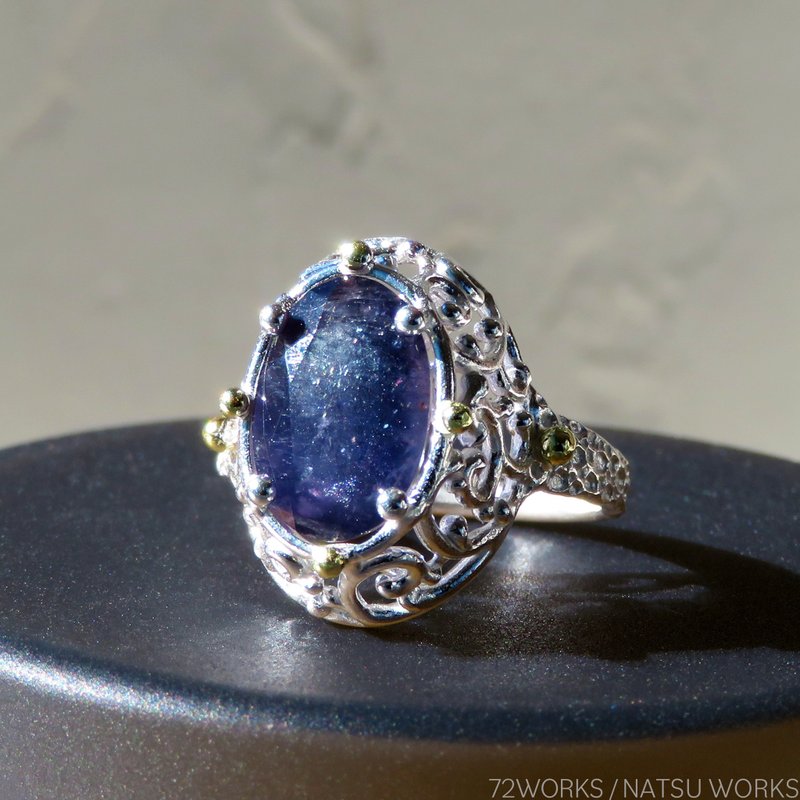 アイオライト サンストーン リング / Iolite Sunstone Ring - 戒指 - 寶石 藍色