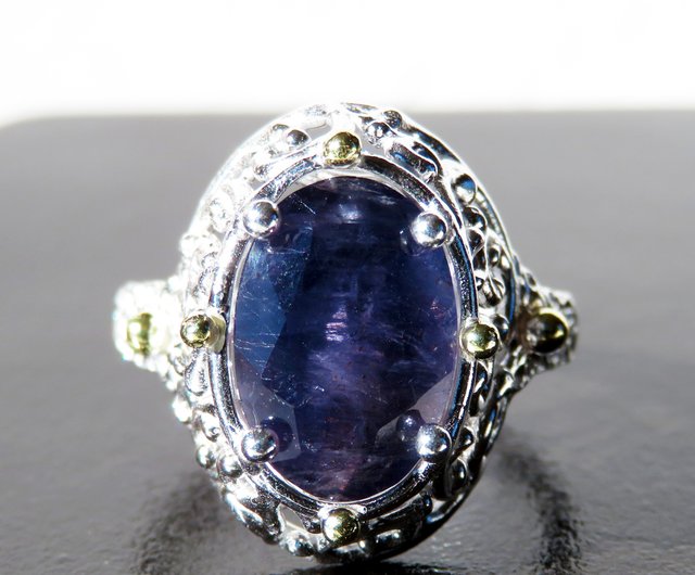 アイオライト サンストーン リング / Iolite Sunstone Ring - ショップ NATSU WORKS リング・指輪 - Pinkoi