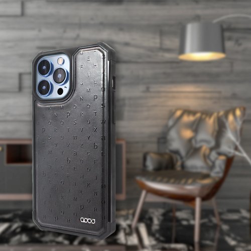 apbs 雅品仕 水晶彩鑽手機殼 iPhone 13全系列浮雕感軍規防摔皮革磁吸手機殼-Letter