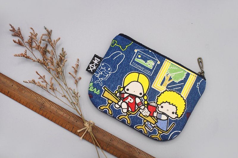 平安小樂錢包 - 男孩女孩上課款,日本三麗鷗正版布 - 銀包 - 棉．麻 藍色
