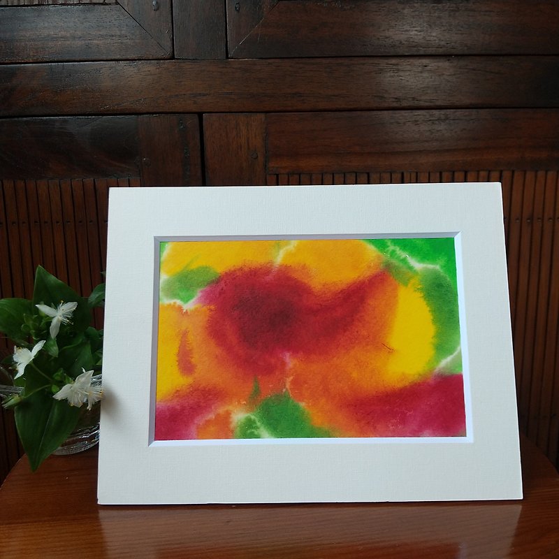 Painting Watercolor Art Abstract Original Framed Avocado Flower lover 3 - Posters - Paper 
