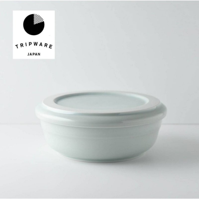 【Trip Ware Japan】圓碗蓋組 日本製 美濃燒 (水釉藍) - 盤子/餐盤 - 陶 