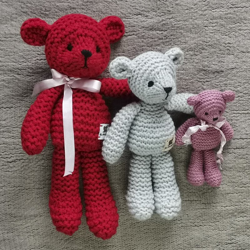 Teddy bear knitting pattern. English, German and Russian PDF. - 手工藝教學/工具書 - 其他材質 