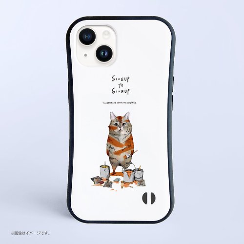 mai-gallery The cat who wants to be a tiger./耐衝撃グリップiPhoneケース