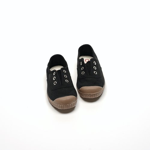 CIENTA 西班牙帆布鞋 西班牙帆布鞋 CIENTA M70997 01 黑色 咖啡底 經典布料 童鞋