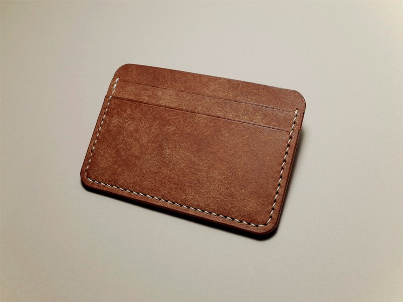 Buttero _ Leather Card Holder (3 colors / engraving service) - ที่เก็บนามบัตร - หนังแท้ สีนำ้ตาล