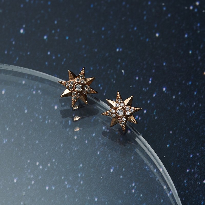 Polestar星鑽閃耀耳環 (共2色) - 耳環/耳夾/耳骨夾 - 其他金屬 