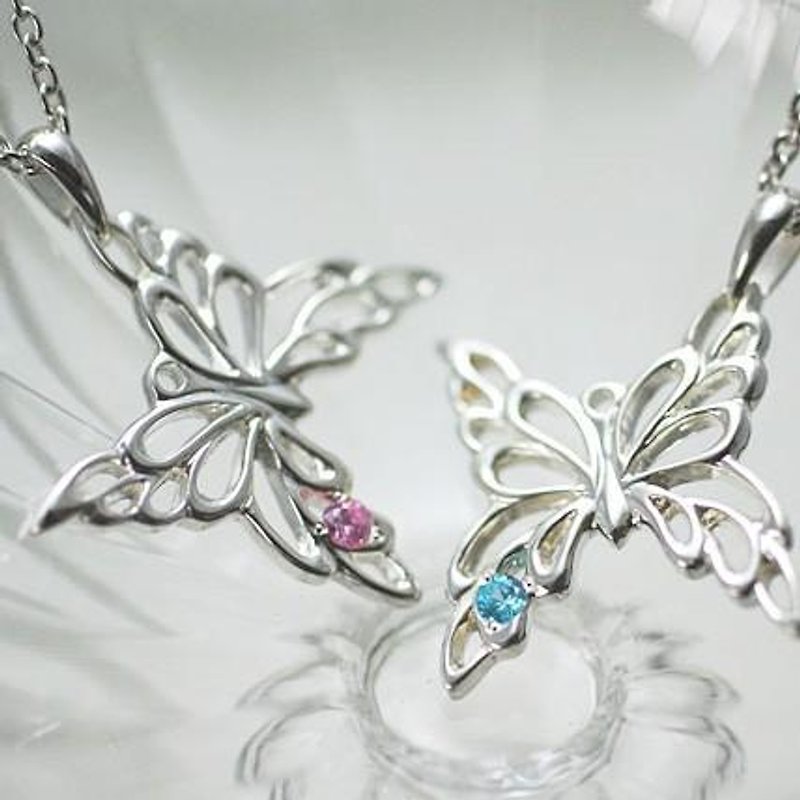 WATER BUTTERFLY Pendant - Necklaces - Sterling Silver Silver