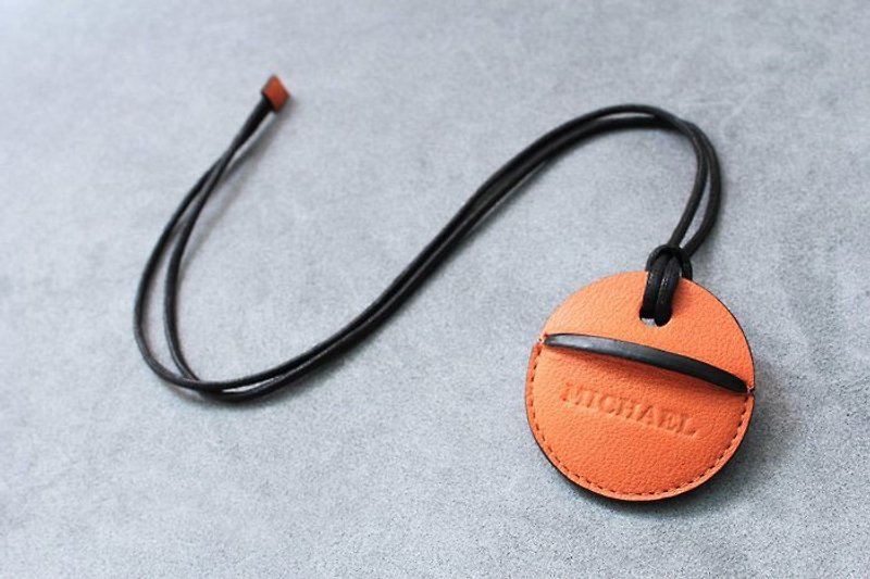 gogoro鑰匙皮套訂製 橘色客製化禮物 - 鑰匙圈/鑰匙包 - 真皮 