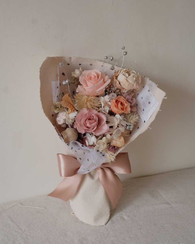 xuli.96 Immortal Flower Embryo Bouquet-M Valentine's Day Bouquet - ช่อดอกไม้แห้ง - พืช/ดอกไม้ 