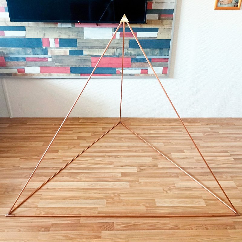 Copper Tetrahedron |  Triangular Pyramid complete set | three-sided copper pyram - อื่นๆ - ทองแดงทองเหลือง สีนำ้ตาล