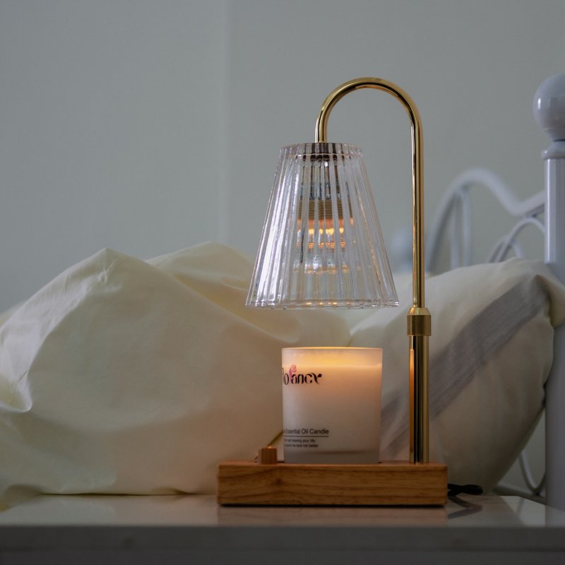 【Rofancy】Solid Wood Timed Wax Melting Lamp-Glass Princess (Transparent Color) - เทียน/เชิงเทียน - โลหะ 