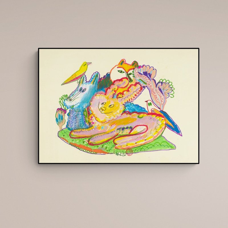 【Lingoooo插畫/動物插畫】Febbi |  004動物派對 - 海報/掛畫/掛布 - 紙 