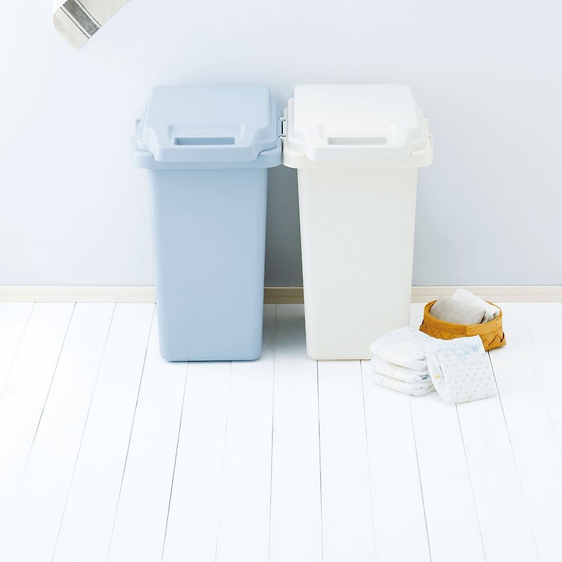 H&H Odor-proof Linked Trash Can 33L Available in Multiple Colors - Trash Cans - Plastic White