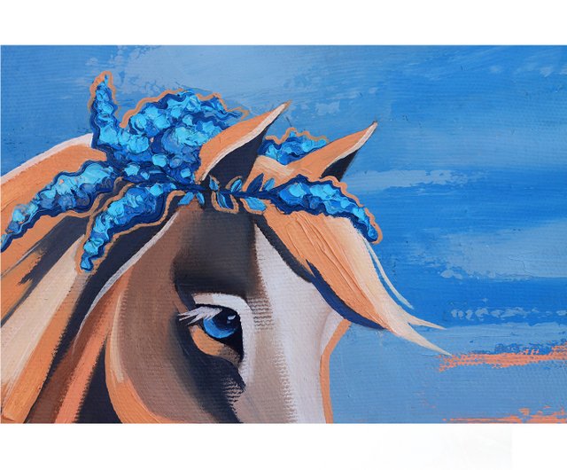 馬の絵画 保育園 オリジナルアート 動物のアートワーク 農場の壁の装飾