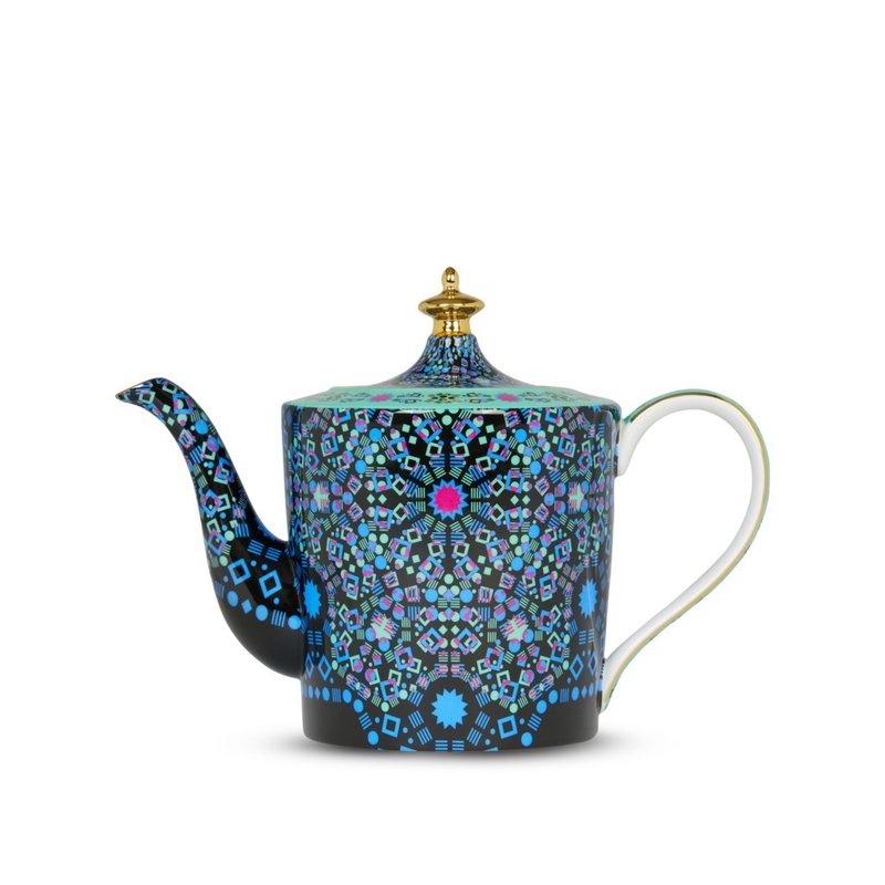 【T2 tea】T2 Bone China Teapot Magic Moroccan Moroccan Black (Black) - ถ้วย - เครื่องลายคราม 