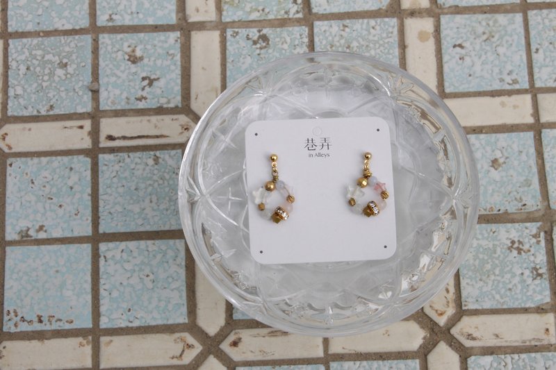 │ Small Garden│ Earrings - Opal - Earrings & Clip-ons - Other Metals Transparent