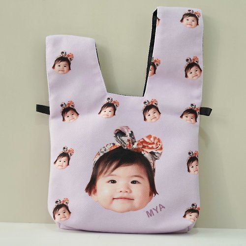 BoBoBow 【客製禮物】兩用套結手挽斜孭袋丨禮物 來圖訂製 寵物毛孩 嬰兒
