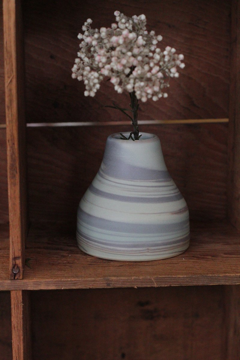 手作りの和陶器・磁器土小花瓶 16 - 花瓶・植木鉢 - 陶器 透明